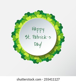 St. Patrick's Day Background with Paper Frame.