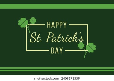 St. Patrick's Day Background Patrick with lucky clover