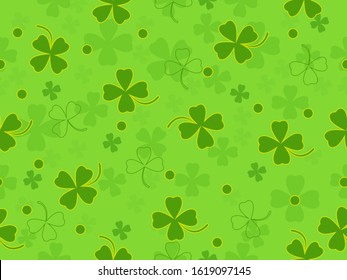 St. Patrick's day background. Seamless pattern 