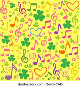 St. Patrick's day background. Seamless pattern. Vector illustration.