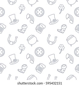 St patricks day background seamless pattern trendy blue