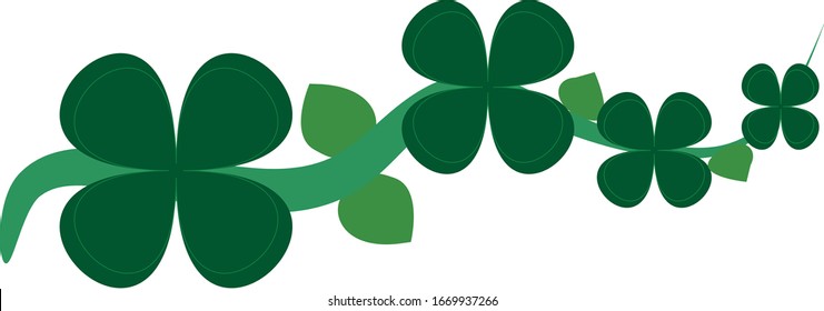 St patricks day background with shamrock.	