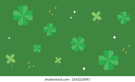 St. Patrick's Day background, with shamrock shapes. Vector illustration of St. Patrick's Day. background with clovers. good luck