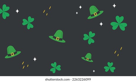 St. Patrick's Day background, with shamrock shapes. Vector illustration of St. Patrick's Day. background with clovers. good luck