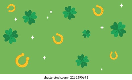 St. Patrick's Day background, with shamrock shapes. Vector illustration of St. Patrick's Day. background with clovers. good luck