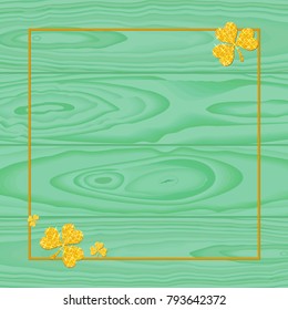 St. Patrick's Day Background with Shamrock Leaves. Vector illustration eps 10