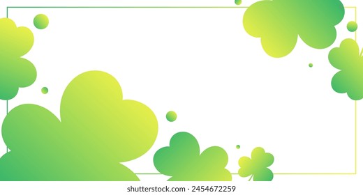 St. Patrick's Day background theme. colorful abstract clover shapes design