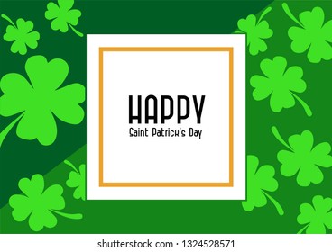 St Patrick's Day background. Vector illustration for lucky spring design with shamrock.
