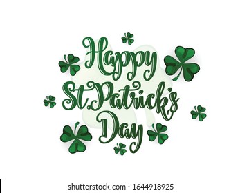 St Patrick's Day background. Vector illustration for lucky spring design with a shamrock. St. Patrick's Day greeting. Vector illustration