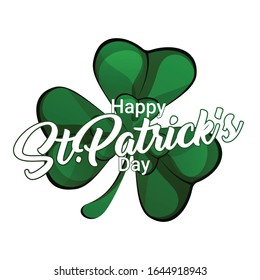St Patrick's Day background. Vector illustration for lucky spring design with a shamrock. St. Patrick's Day greeting. Vector illustration