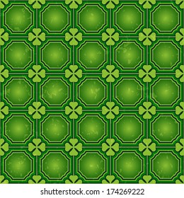 St. Patrick's day background, Vector seamless wallpaper pattern
