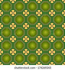 St. Patrick's day background, Vector seamless wallpaper pattern