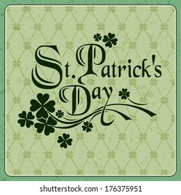 St. Patrick's day background, Vector retro banner