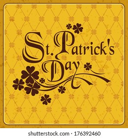 St. Patrick's day background, Vector retro banner
