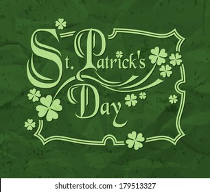 St. Patrick's day background, Vector retro banner
