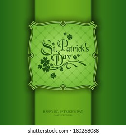 St. Patrick's day background, Vector retro banner