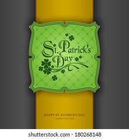 St. Patrick's day background, Vector retro banner
