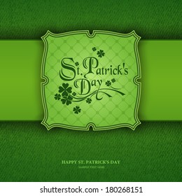 St. Patrick's day background, Vector retro banner