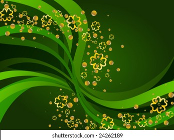 St Patrick's Day background (vector); a JPG version is also available