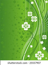 St. Patrick's Day Background with wave pattern