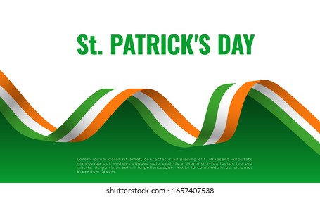 St. Patrick's day background whith holiday ribbon