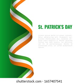 St. Patrick's day background whith holiday ribbon