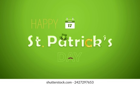 St. Patrick's Day background.Greeting card vector illustration