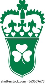 St. Patrick's Day badge with clover