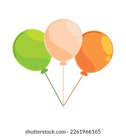 st patricks day balloons icon isolated