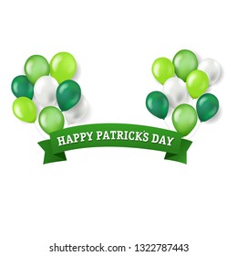 St Patricks Day Banner With Gradient Mesh, Vector Illustration