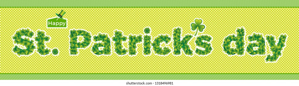 St. Patrick's Day banner. Happy Saint Patrick´s Day vector illustration