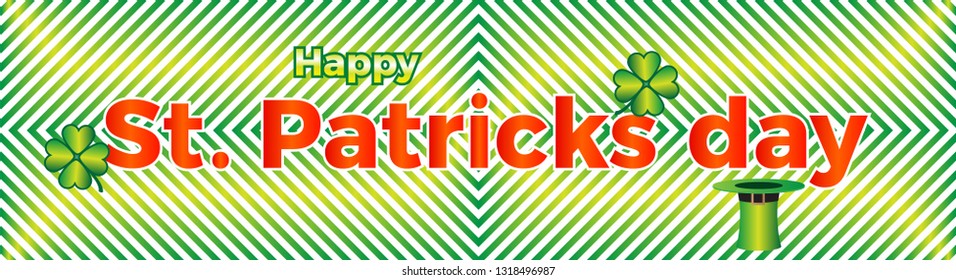 St. Patrick's Day banner. Happy Saint Patrick´s Day vector illustration