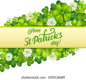 St. Patrick's day banner isolated on white