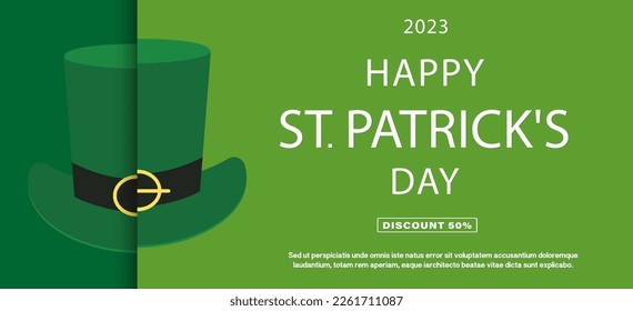St. Patrick's Day Banner. Perfect for wallpapers, pattern fills, web backgrounds, greeting cards and more