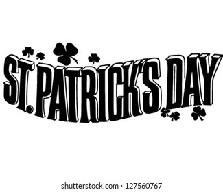 St. Patrick's Day Banner - Retro Clipart Illustration