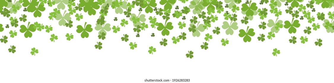 St. Patrick's Day banner .Template for your design with clover, shamrock. Vector illustration