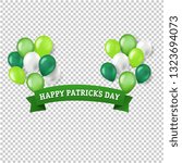 St Patricks Day Banner Transparent Background With Gradient Mesh, Vector Illustration
