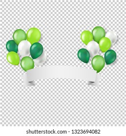 St Patricks Day Banner Transparent Background With Gradient Mesh, Vector Illustration