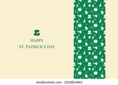 St. Patrick's Day, banner vector illustration, flat silhouette, 