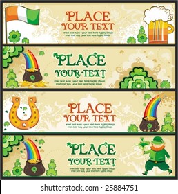 St. Patrick's Day banners with copy space. To see similar, please VISIT MY GALLERY.