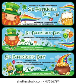 St. Patrick's Day banners with copy space.