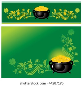 St. Patrick's Day, beautiful ornate background. Vector image.