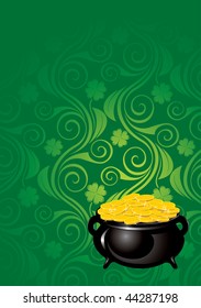 St. Patrick's Day, beautiful ornate background. Vector image.