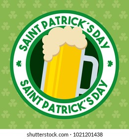 st patricks day beer glass foam cold drink banner