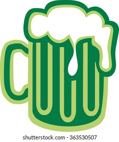 St. Patrick's Day beer green