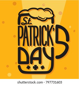 St. Patrick's Day Beer lettering text