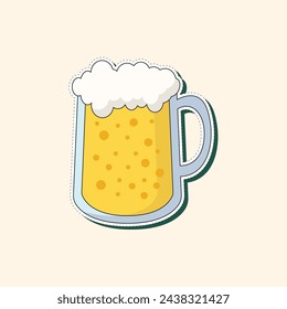 St Patrick's Day Beer Vector Illustration