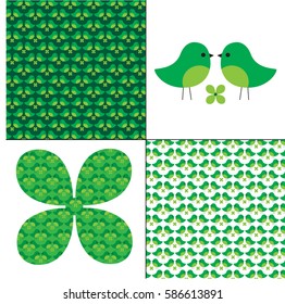 St Patrick's Day bird patterns