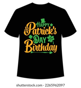 St. Patrick's Day Birthday Shirt Print Template, Lucky Charms, Irish, everyone has a little luck Typography Design