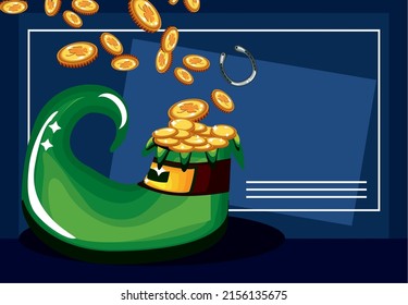 st patricks day boot and coins treasure